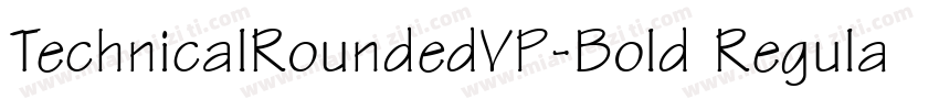 TechnicalRoundedVP-Bold Regular字体转换